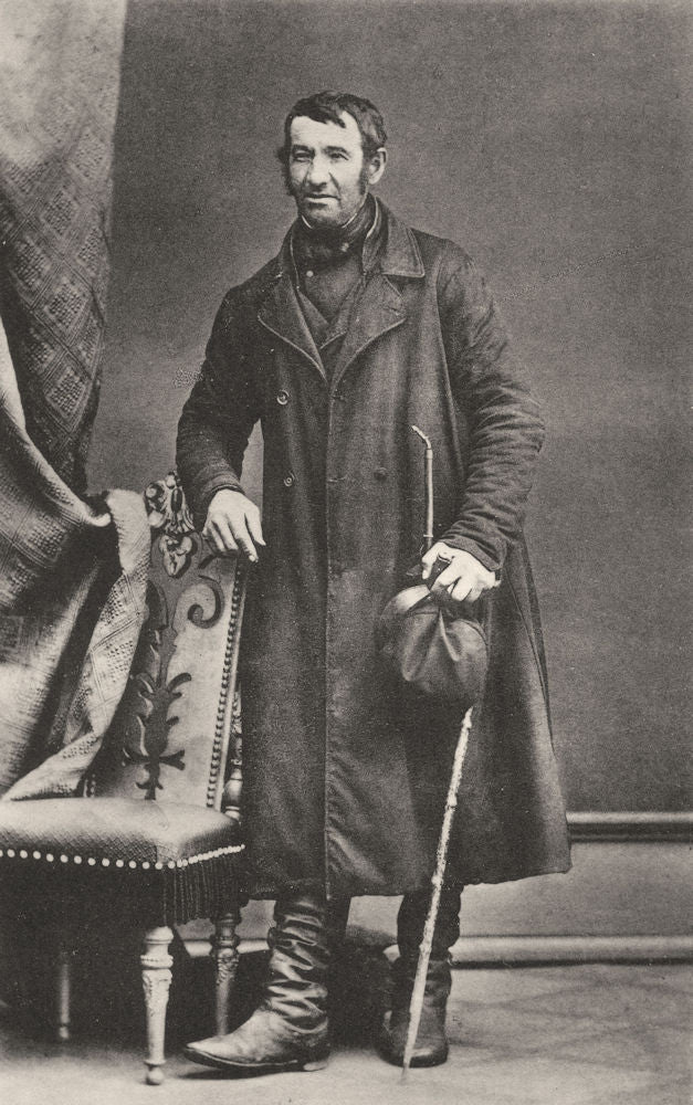 PORTRAITS. Portrait of a Czech peasant, c.1865 1935 old vintage print picture